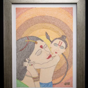 hanuman ji with mata anjani