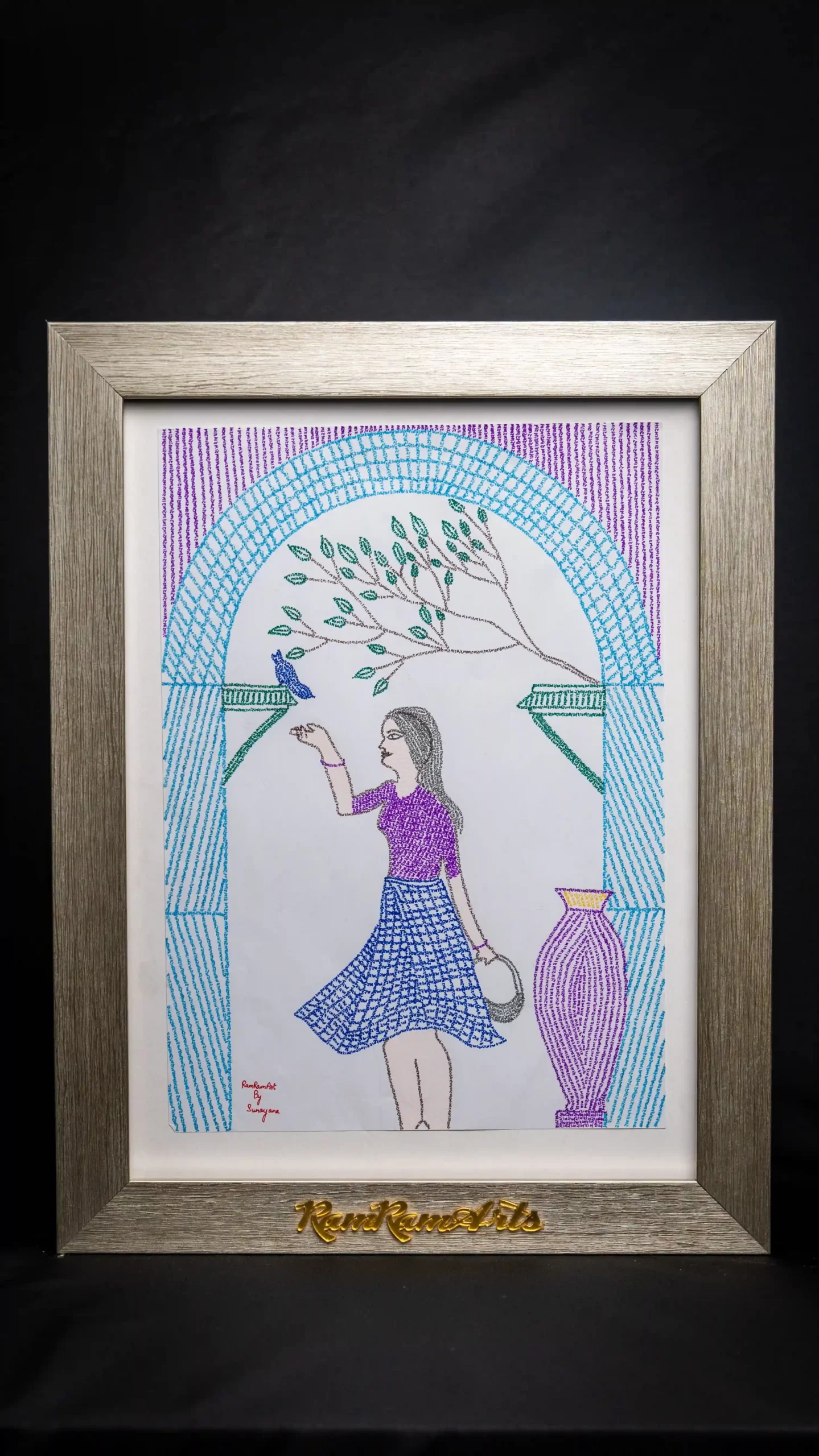 lady with a bird