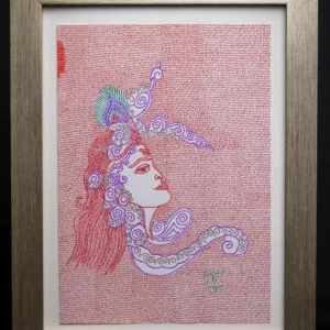 radha rani with red background